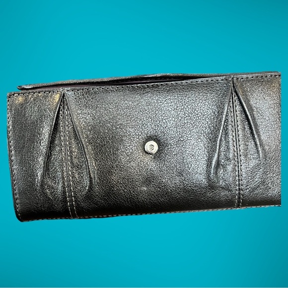 NWT Coach Black Wallet with Lavender Leather Interior - Picture 3 of 5